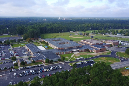 aerial view of Smithfield-Selma High School