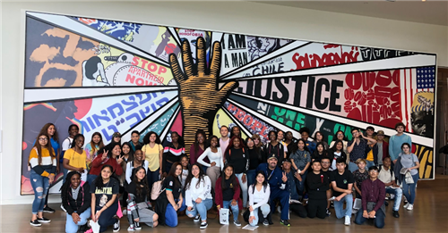 AVID Program students gathered for a photo in Atlanta
