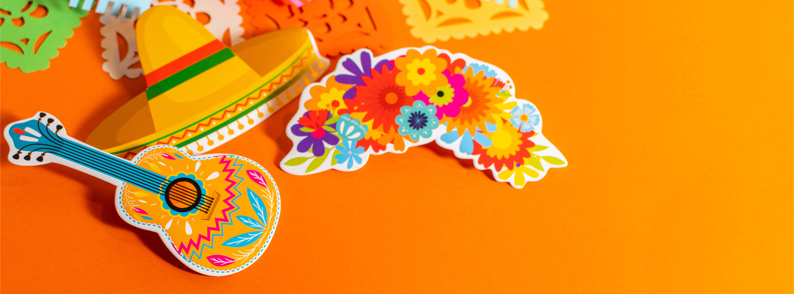 Hispanic Heritage Month Background with guitar image