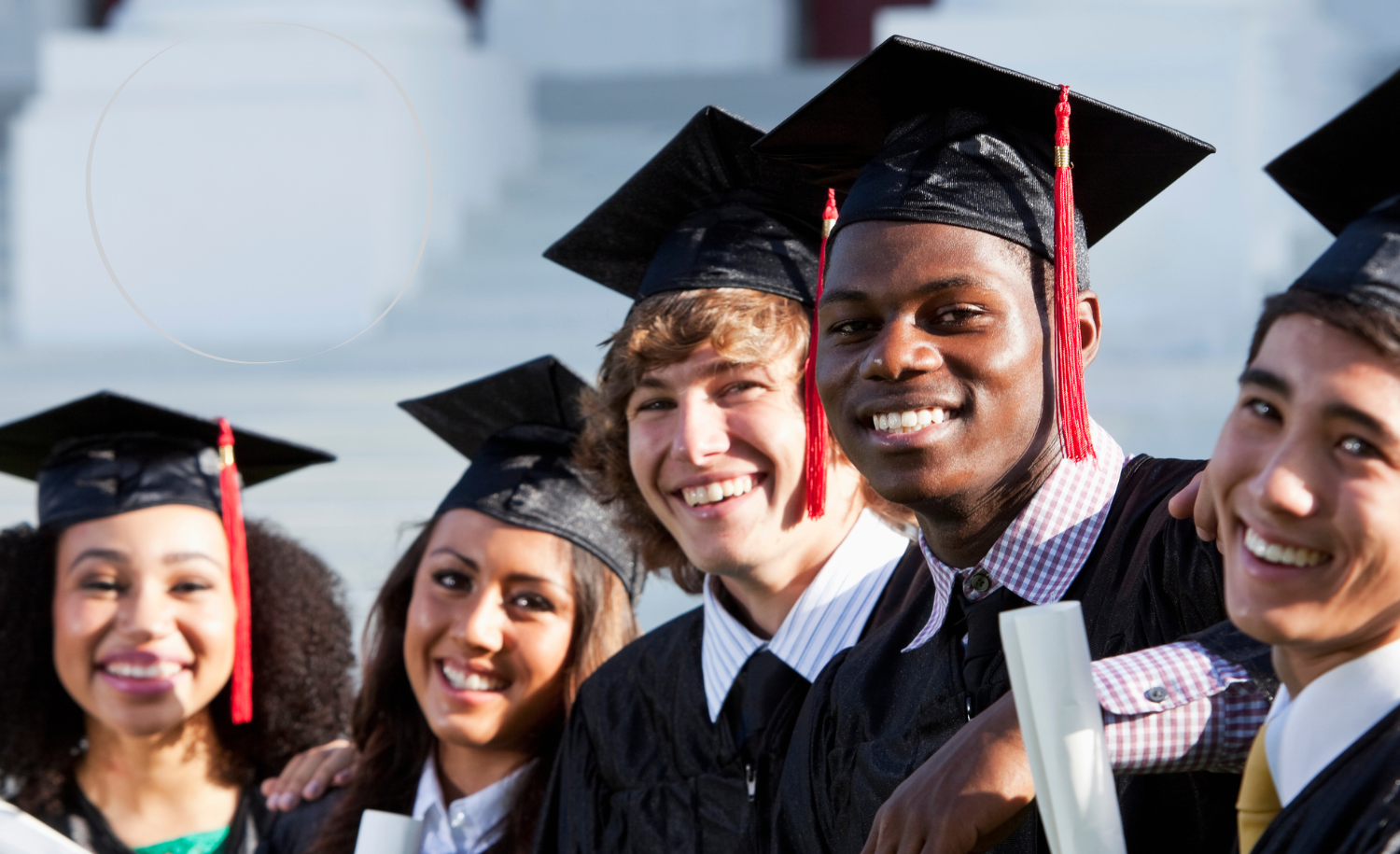 Diverse high school graduates