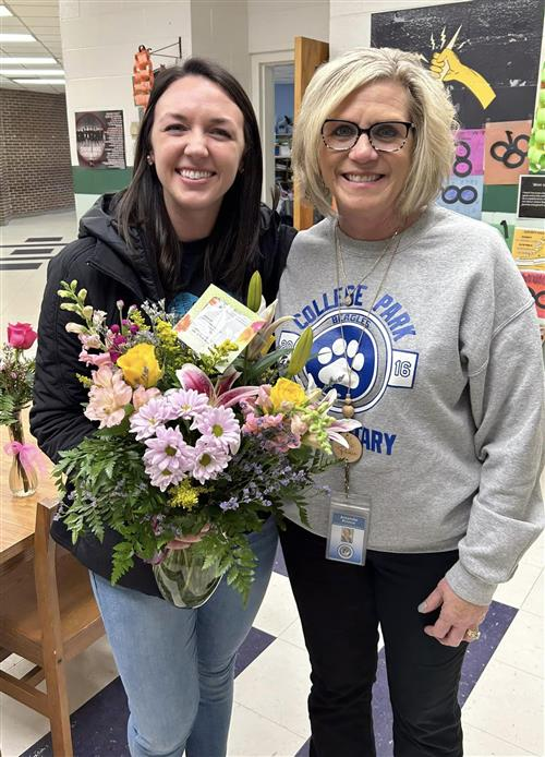 Lauren Sibrava with Principal Prince
