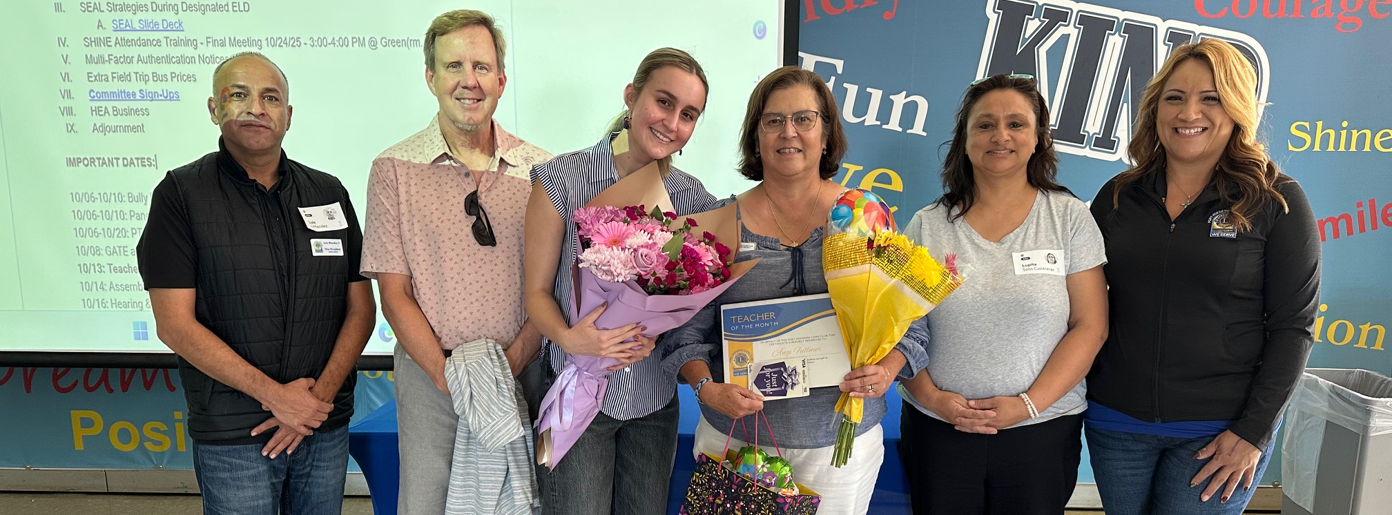 Lions Club Teacher of the Month
