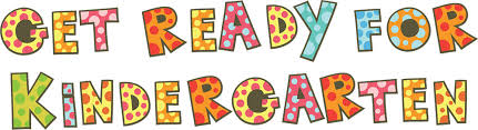 colorful, polka-dotted letters reading "Get Ready for Kindergarten