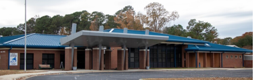 the front entrance of South Smithfield Elementary school