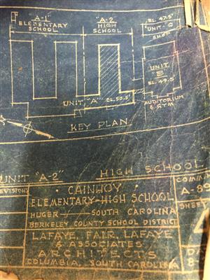 Blue print of Cainhoy Elementary