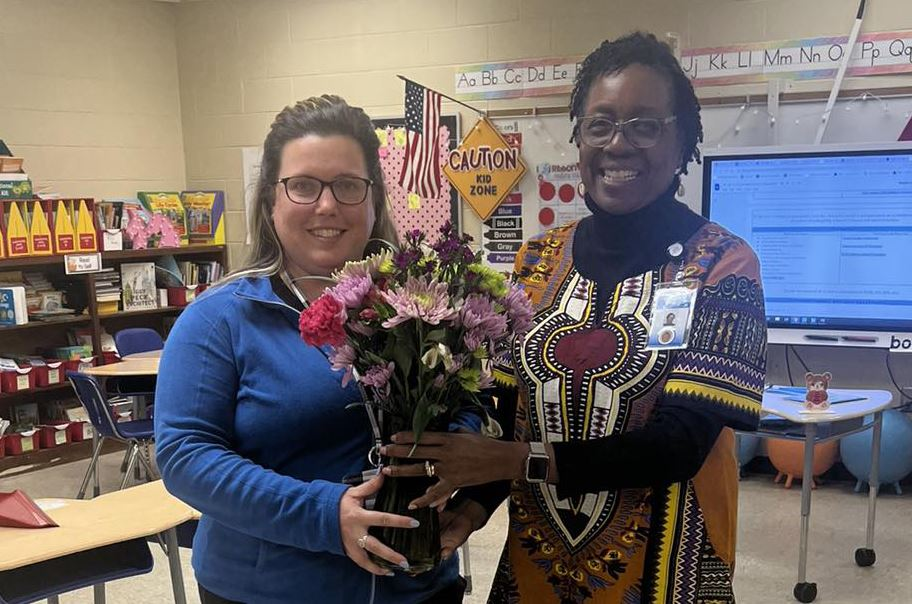 Jillian White and Principal Glears