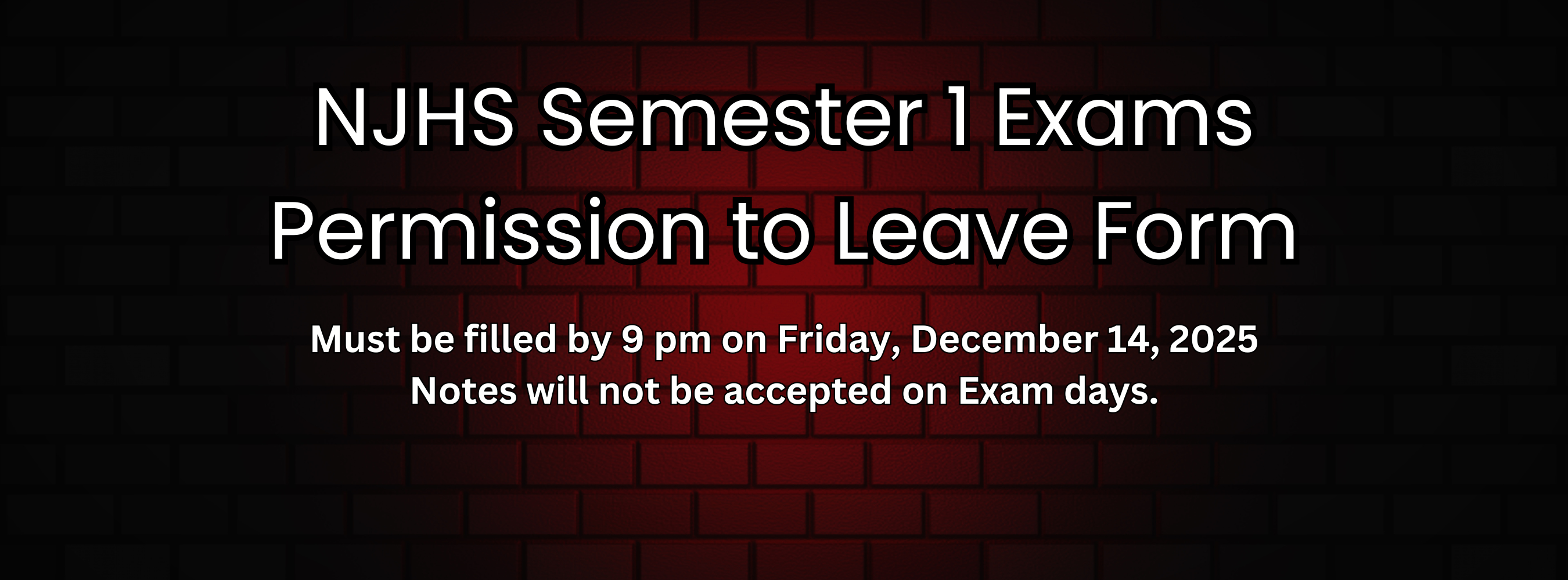 Exam Permission to Leave Early Form