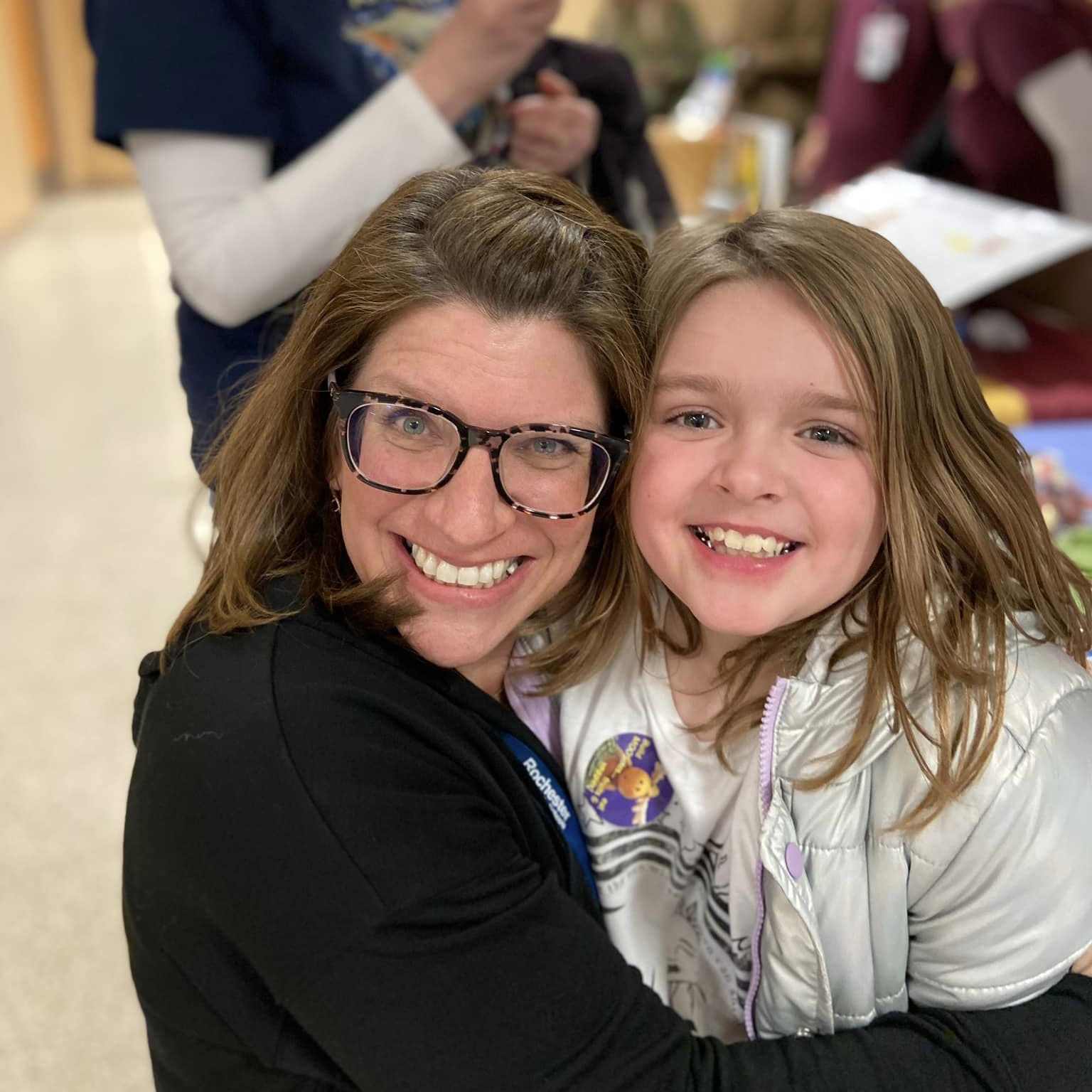 Assistant Principal Brandt with a student