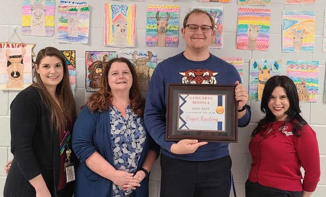 Sangaree Middle's 2022-2023 Teacher of the Year, Mr. Bryce Keating