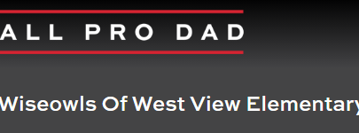 All Pro Dads Meeting 9/24/25 at 7:15 in Cafeteria
