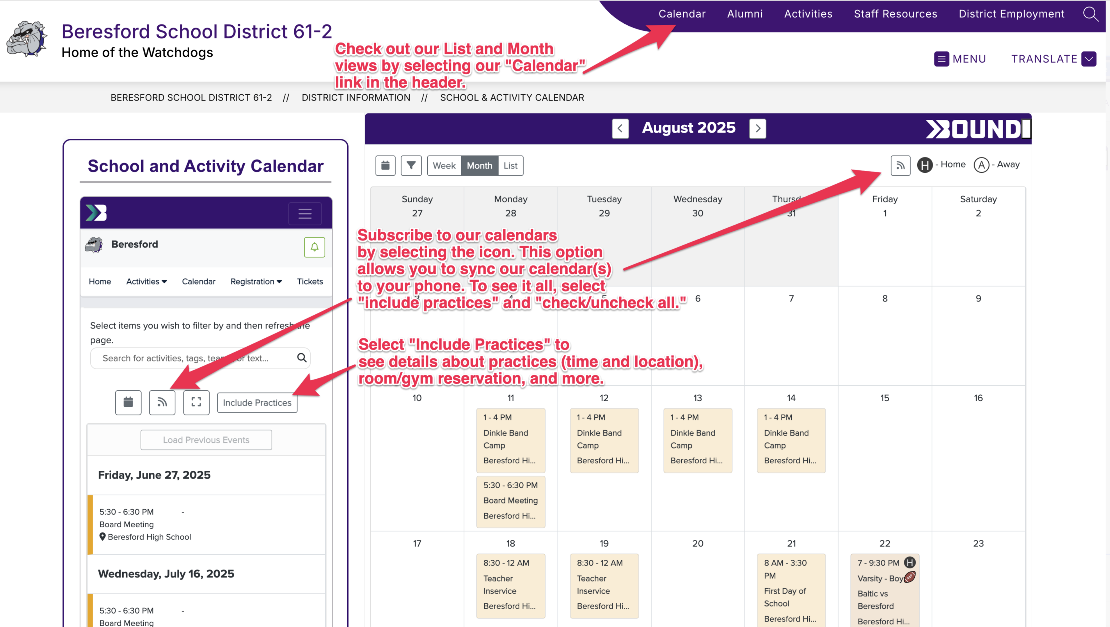 Calendar Details
