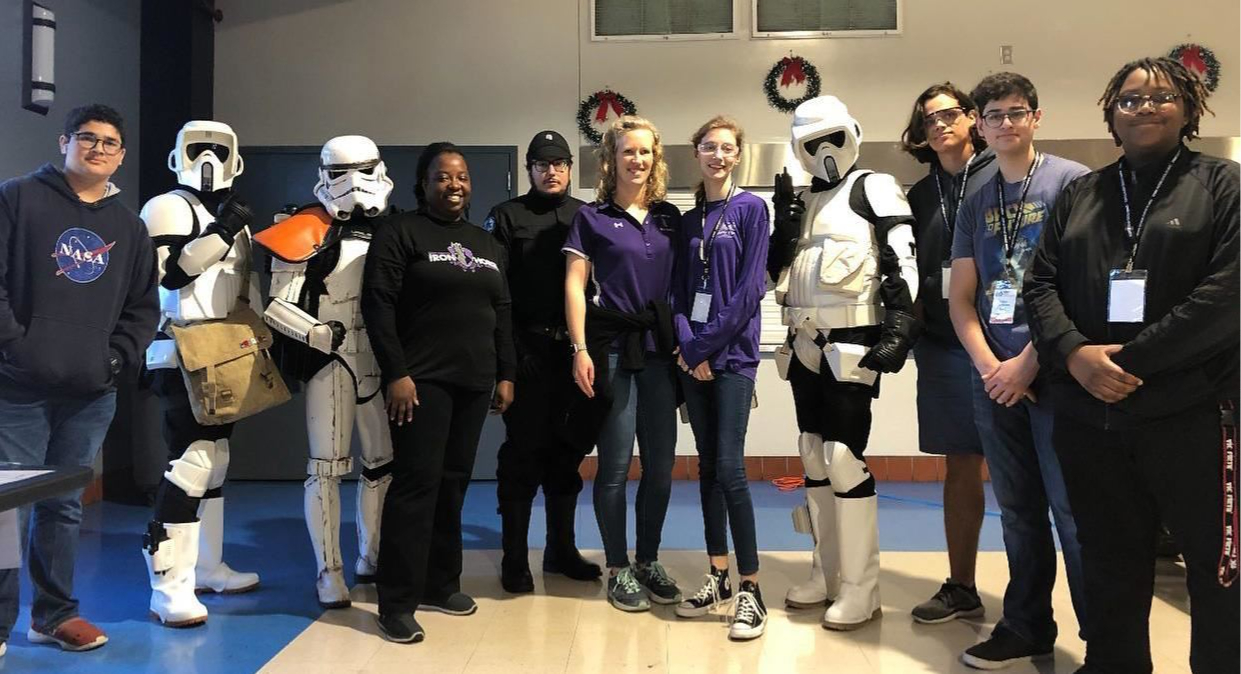 Phillip Simmons High School robotics  team take group photo