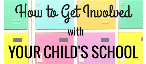 How to Get Involved with your child's school graphic on colorful lockers