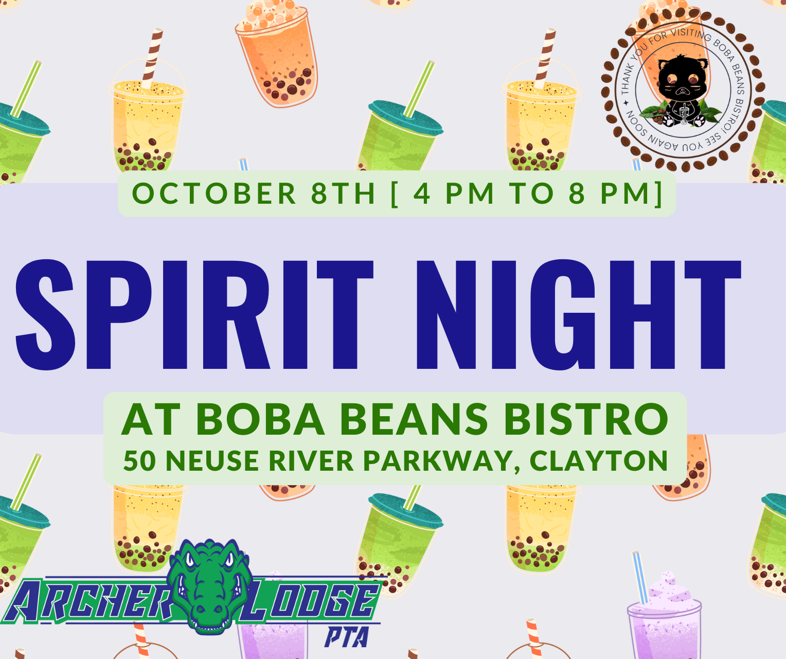 October Spirit Night info.