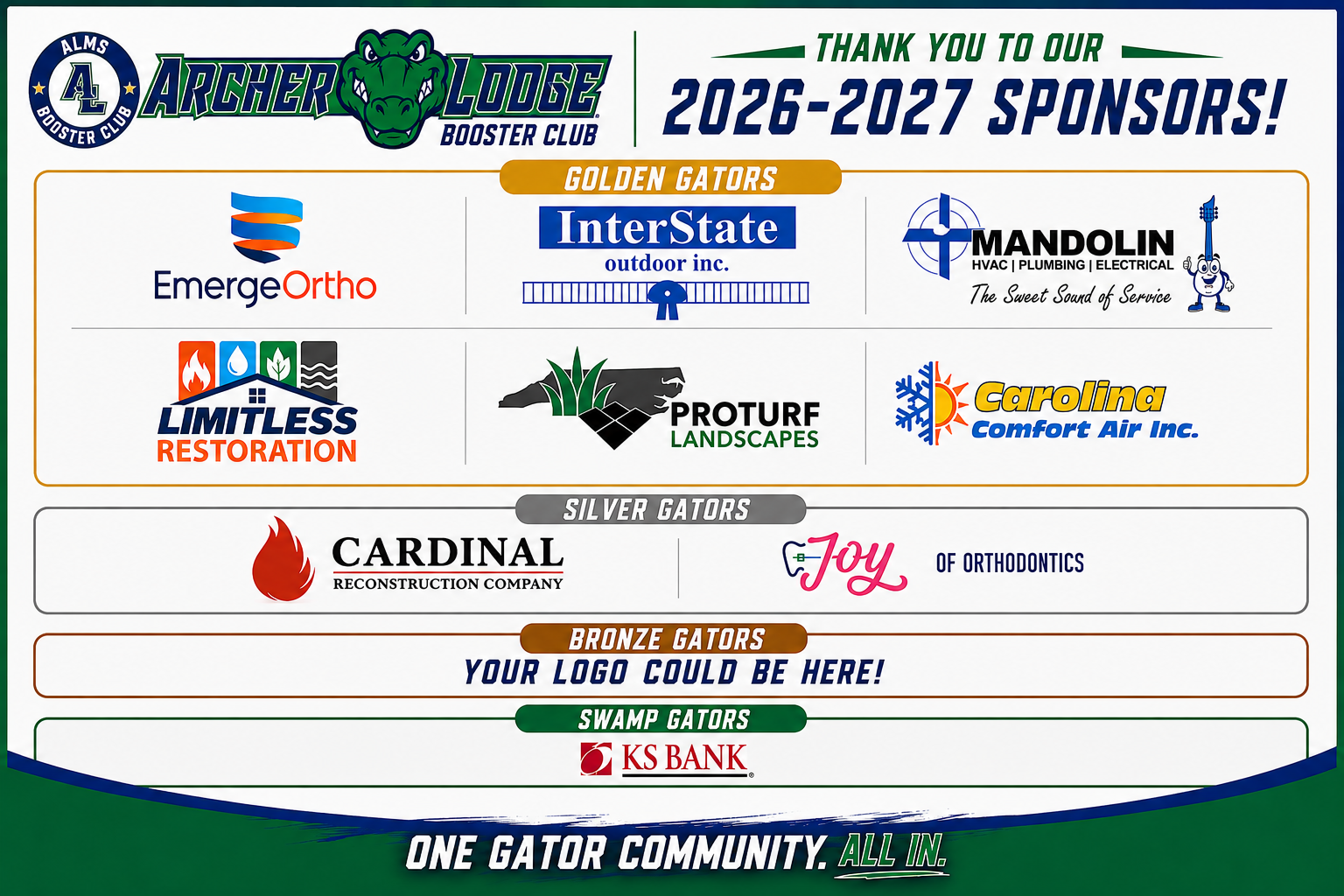Booster Sponsors
