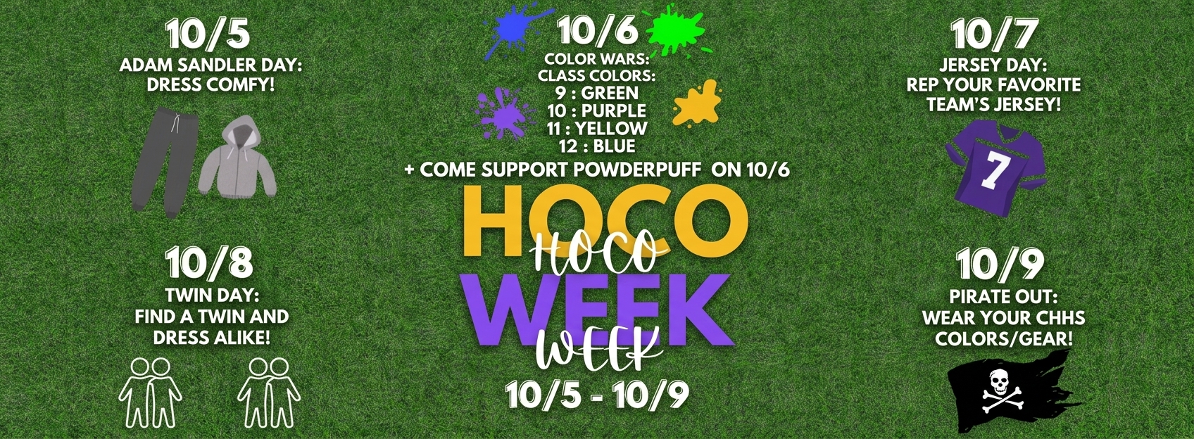 hoco spirit week theme days