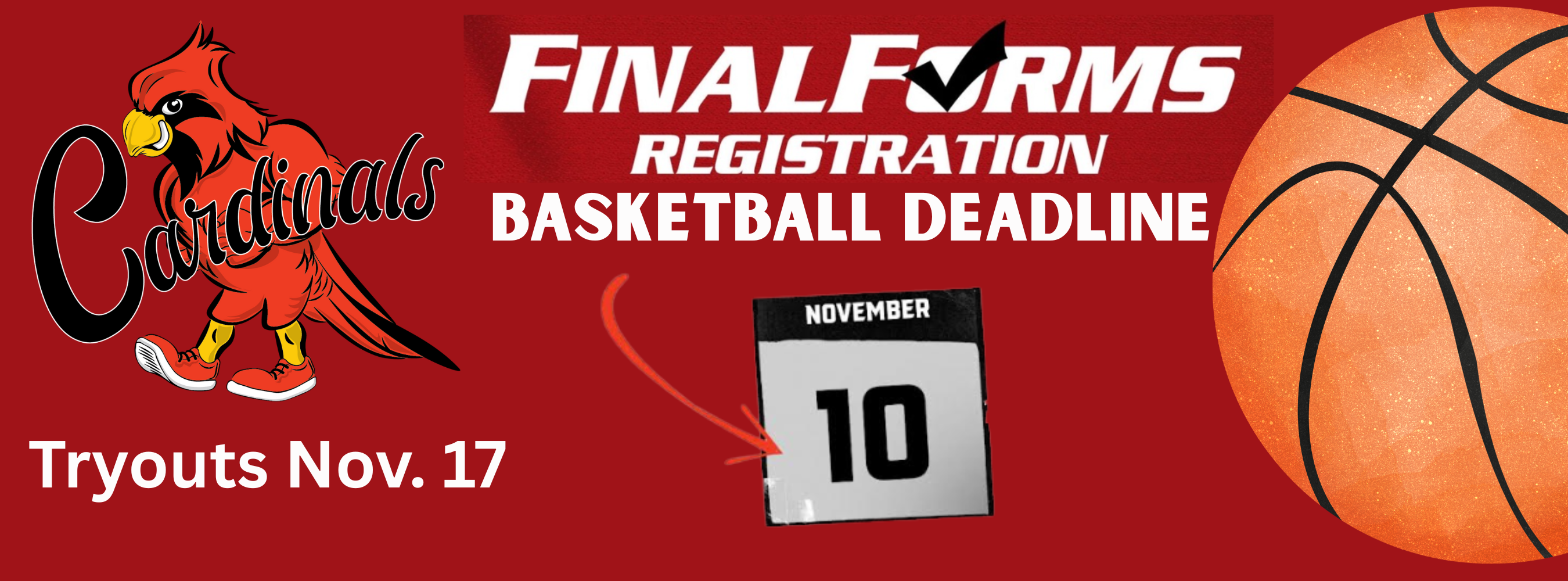 Final Forms Deadline for Basketball November 10