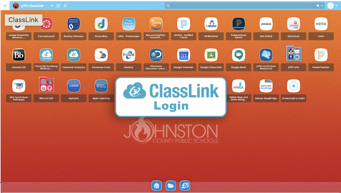 Staff ClassLink Homepage, login
