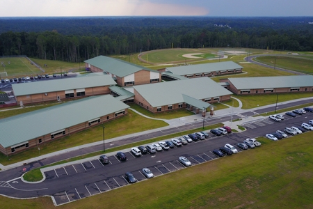 swift creek middle school from a drone