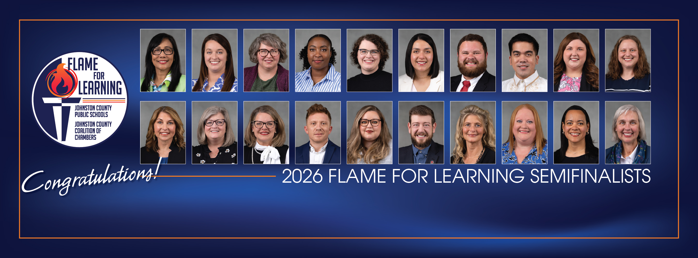 Johnston County Public Schools Flame for Learning Award 20 Semifinalist