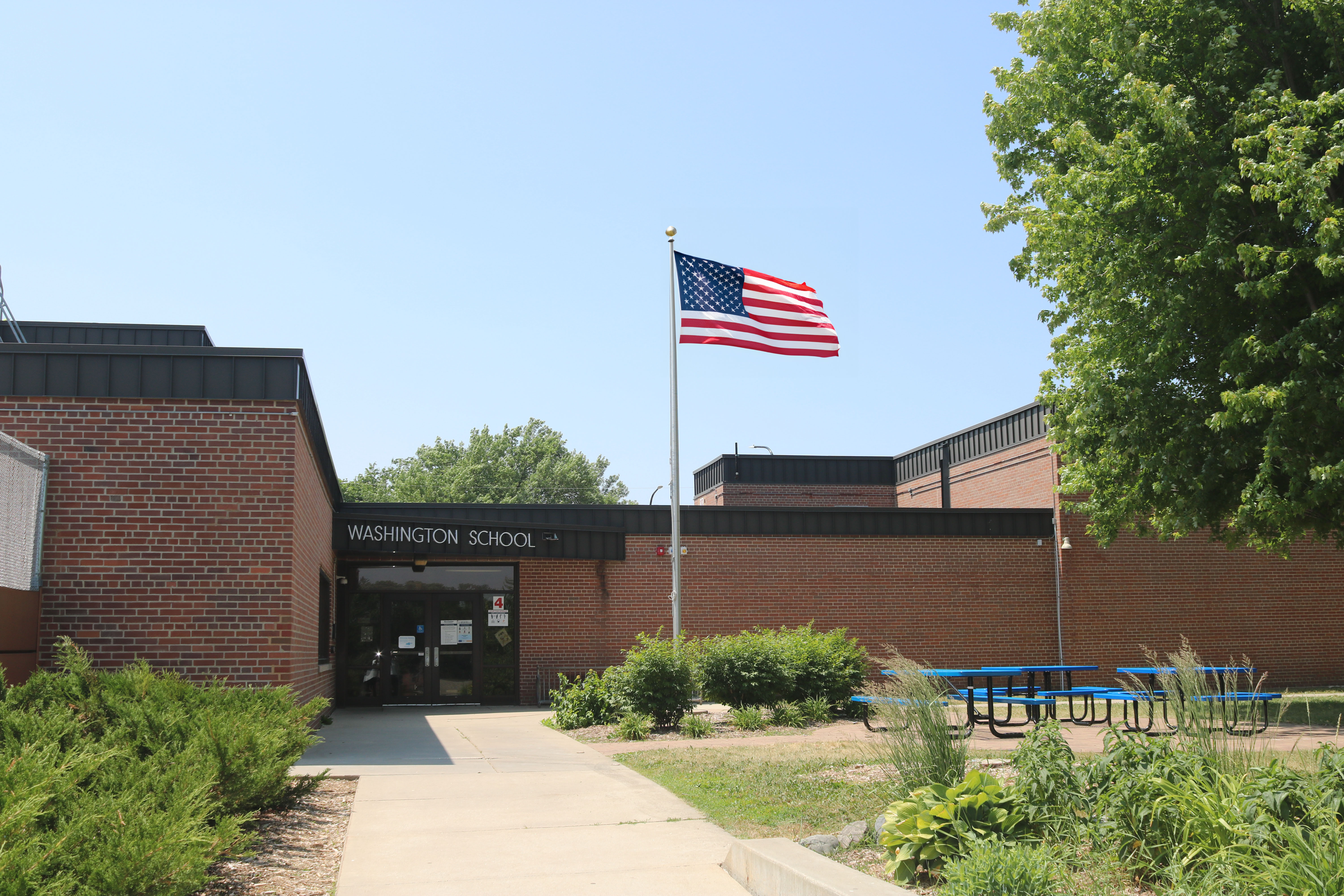 Exterior of Washington Elementary School Building