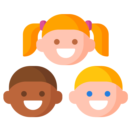 graphic of 3 smiling kids