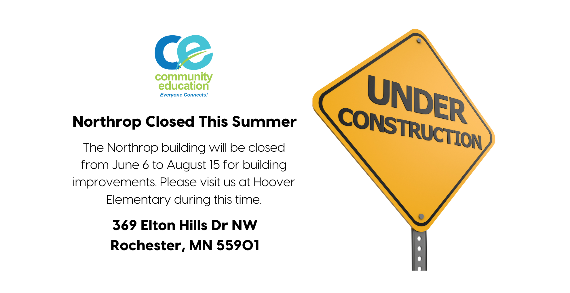 northrop closed june 6-august 15