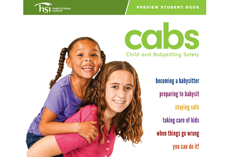 "cabs: child and babysitting safety" babysitter with young girl riding piggyback