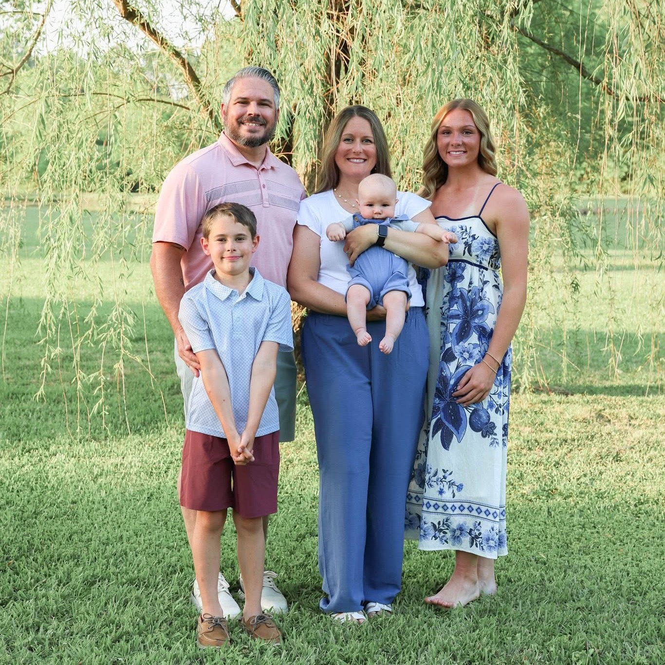 family in yard