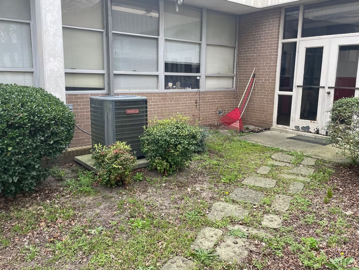 courtyard before work