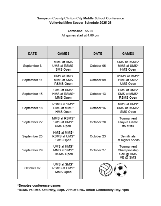 Schedule
