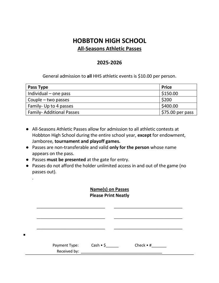 Season Athletic Pass