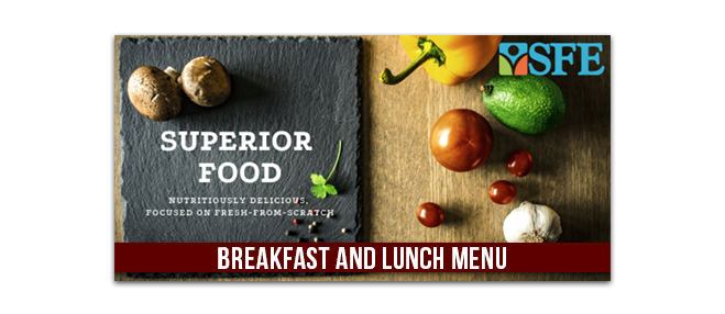 Breakfast and lunch menu image