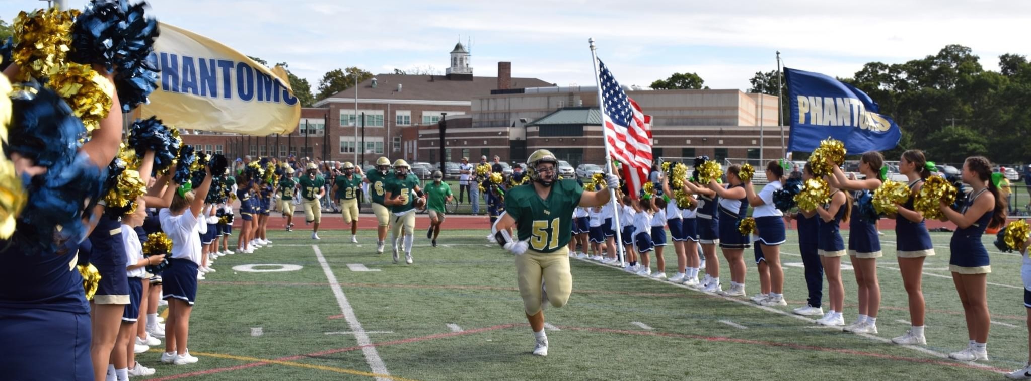 on field football action