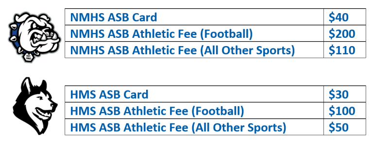 Athletic & ASB Fee Schedule