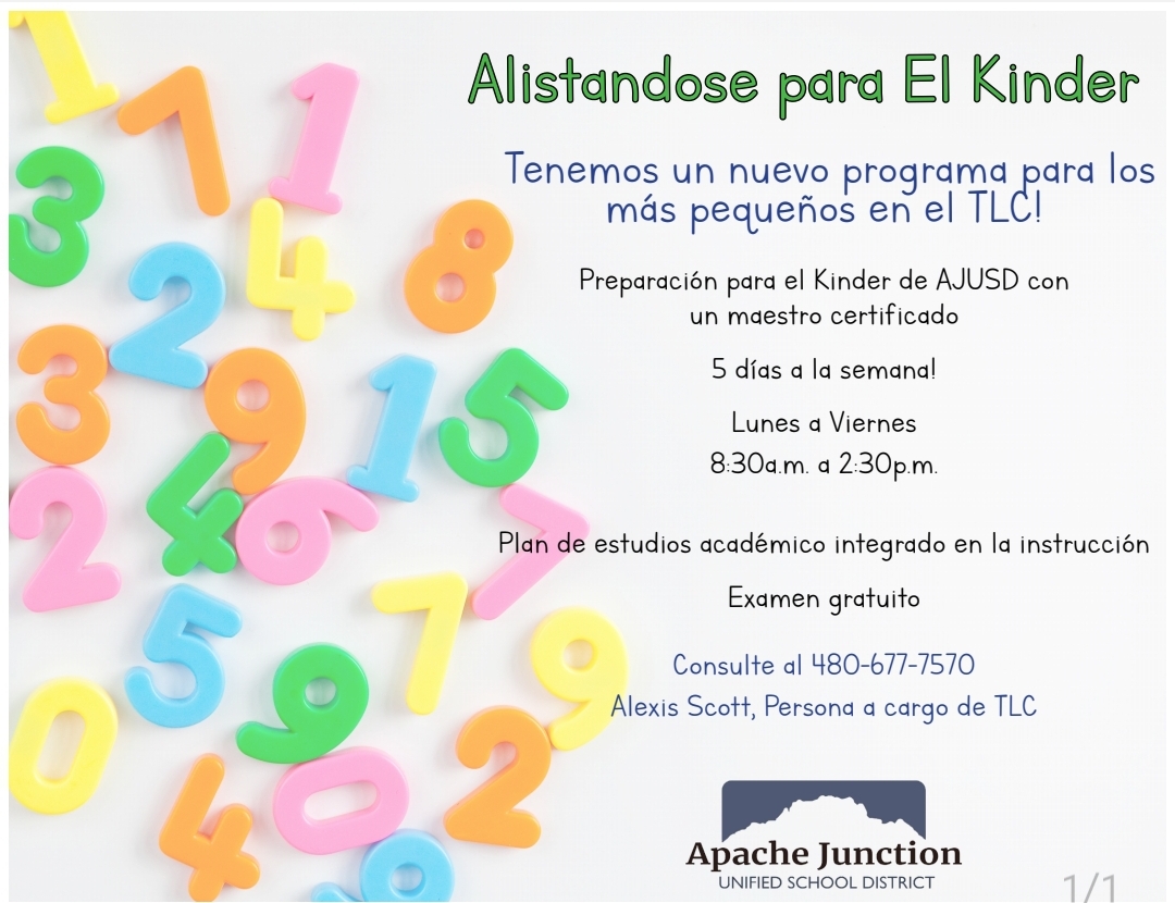 Kickstart to kindergarten flyer Spanish