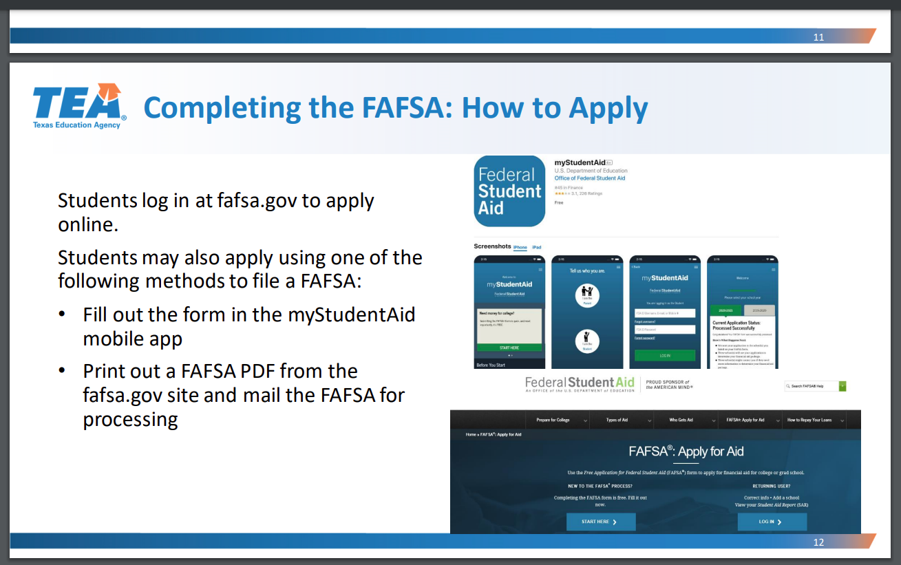 FAFSA website screenshot