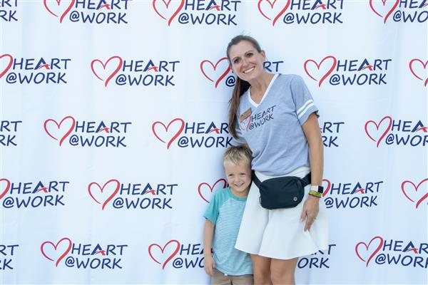 Pictures of staff and students at Heart@Work Events