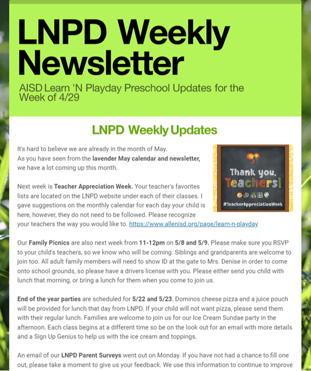 LNPD Newsletter 4-29-24