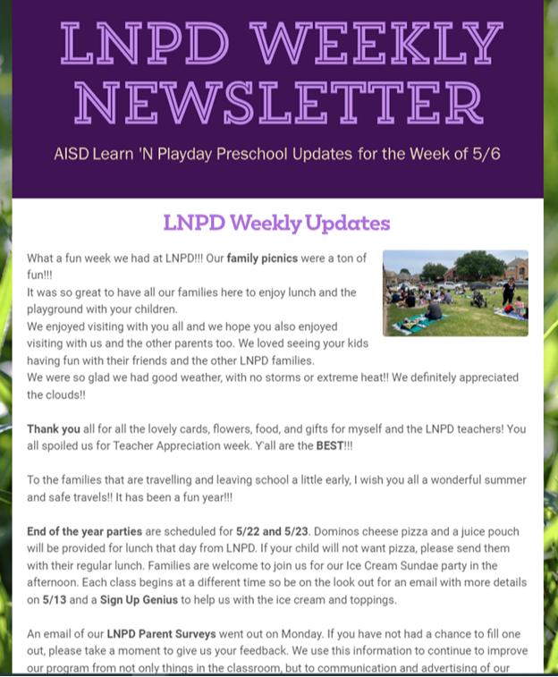 LNPD Newsletter 5-6-24