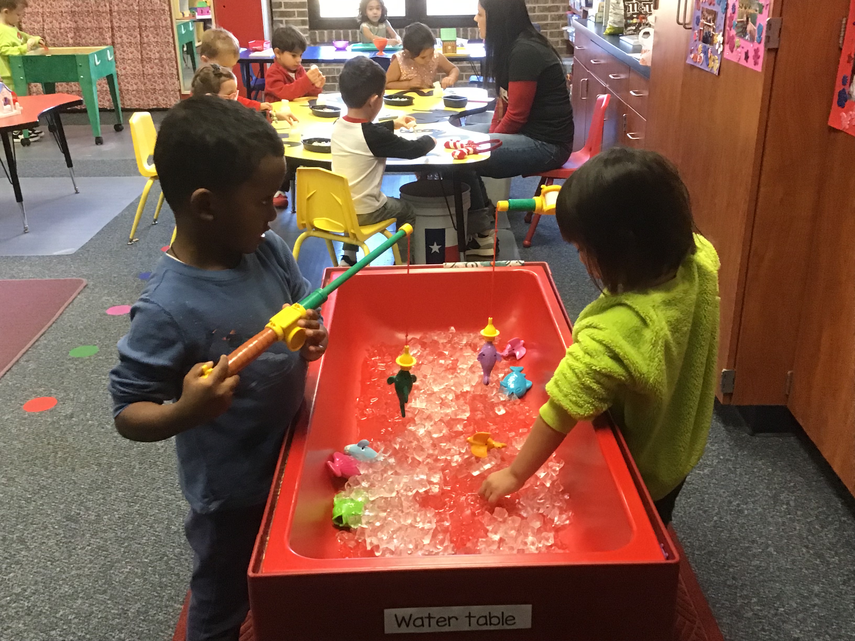 kids playing in centers