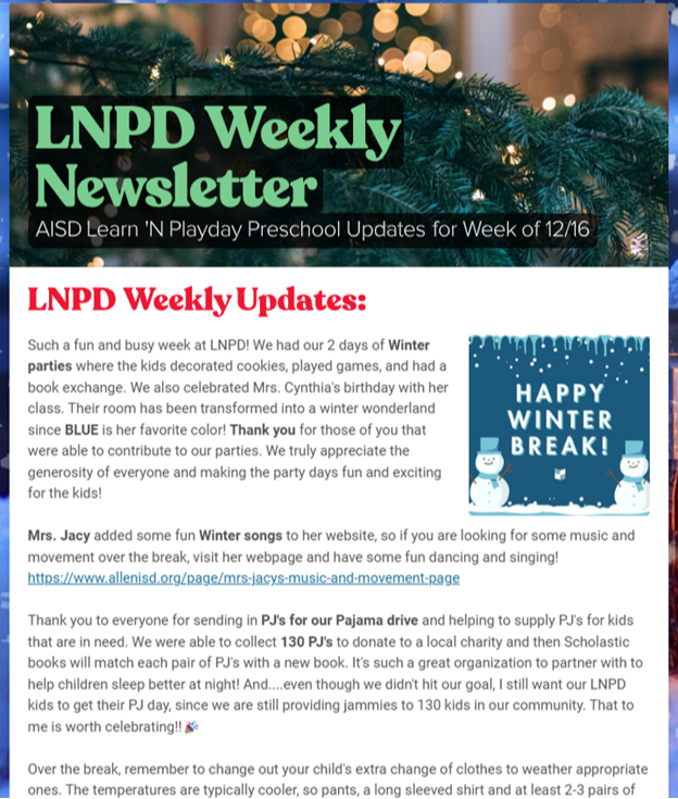 LNPD Newsletter 12-16-2024