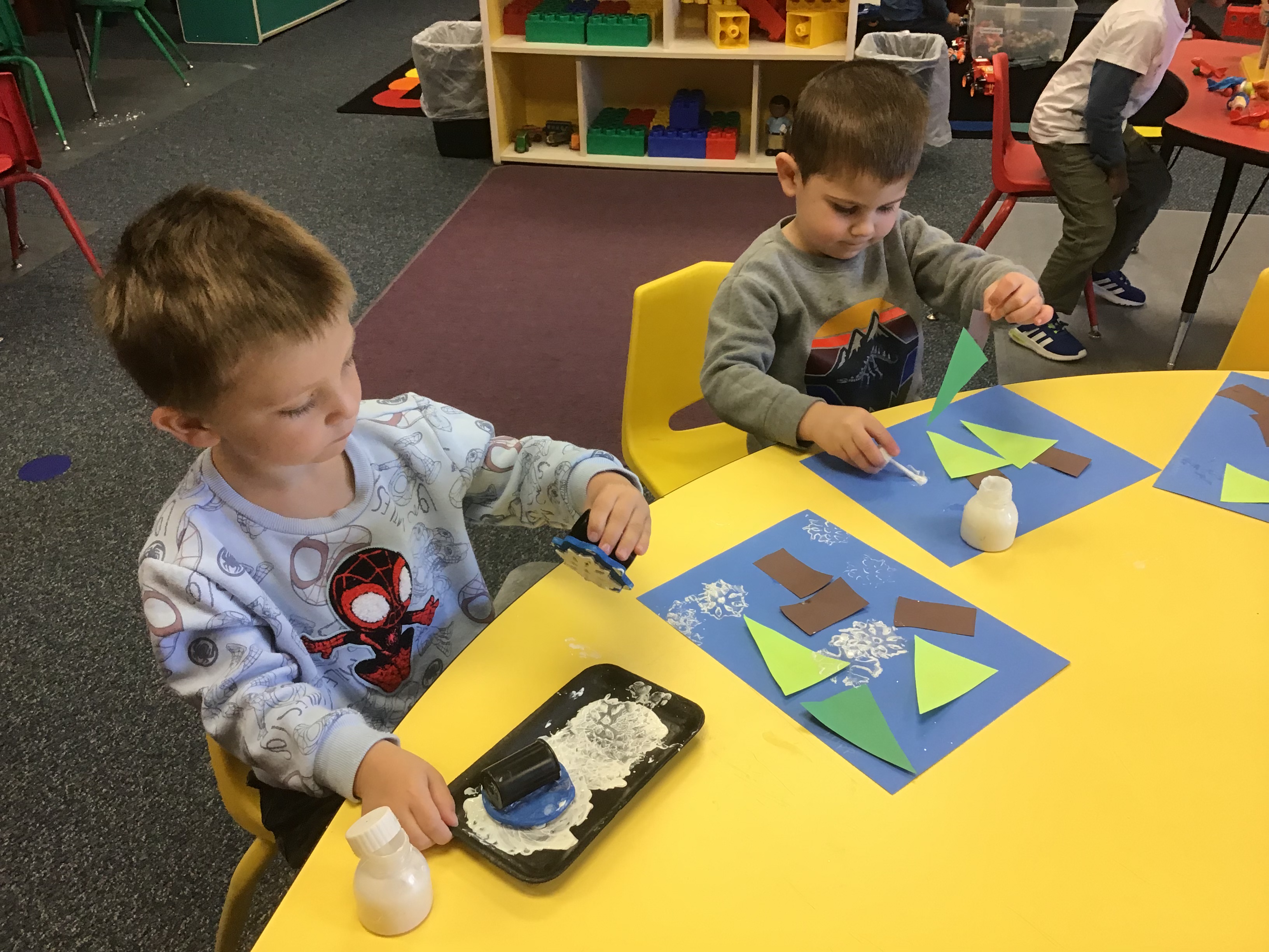 kids playing in centers