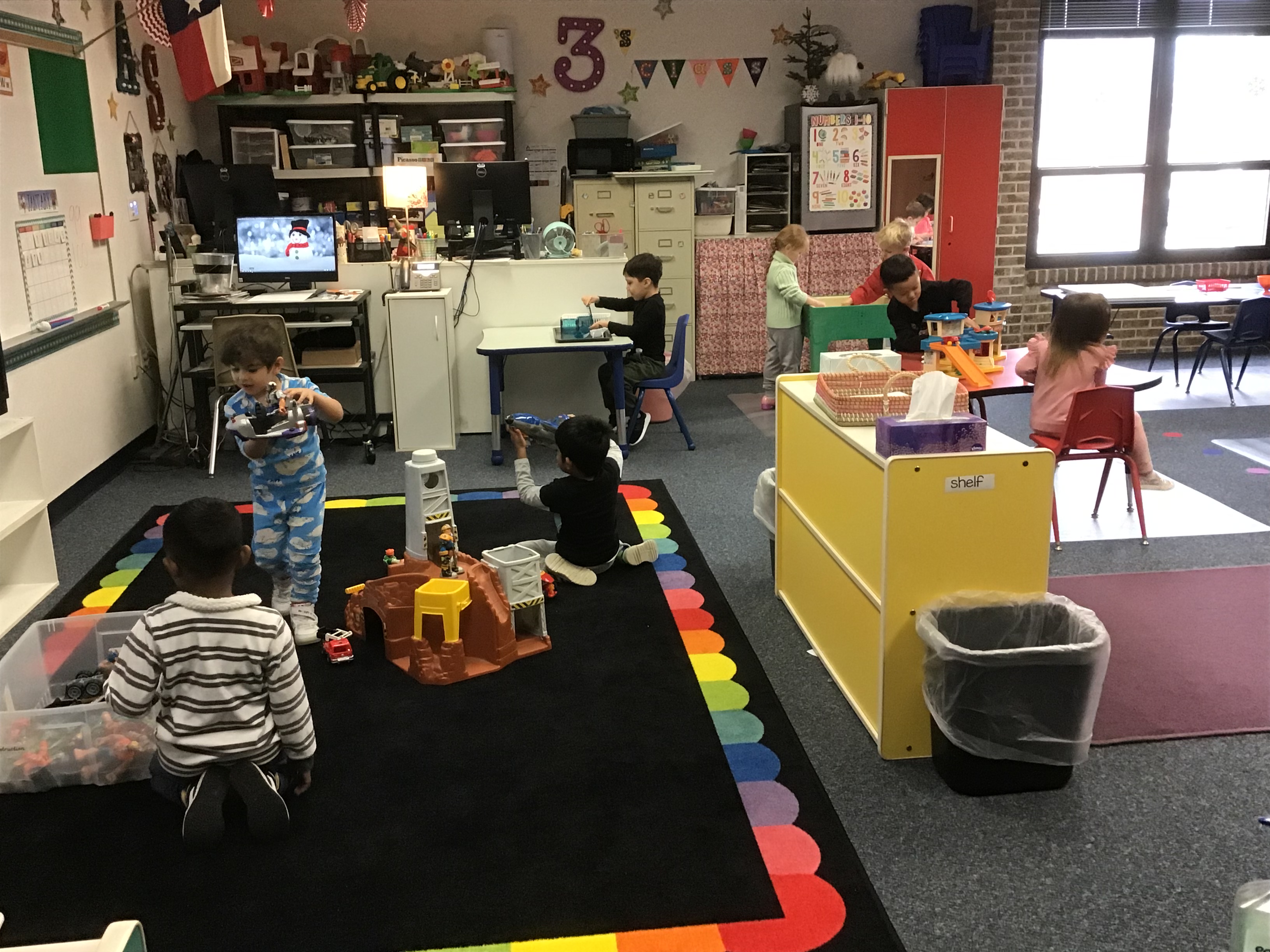 kids playing in centers