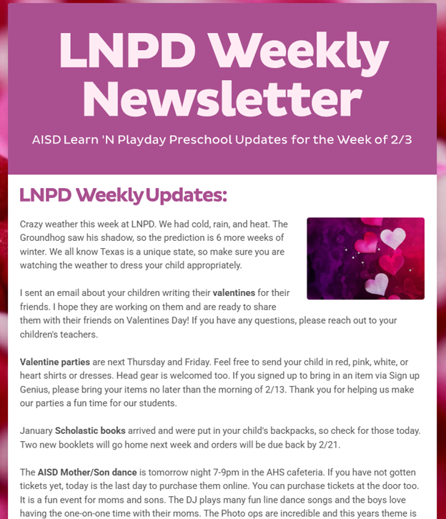 LNPD Newsletter 2-3-2025