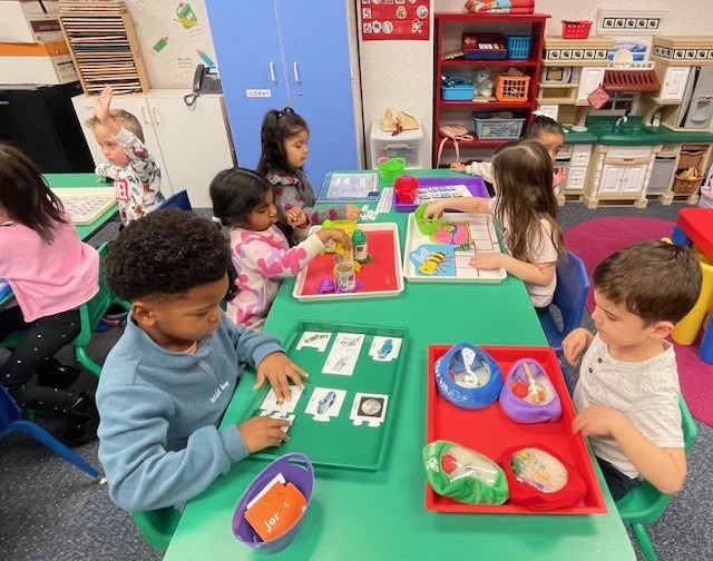 Kids in learning centers