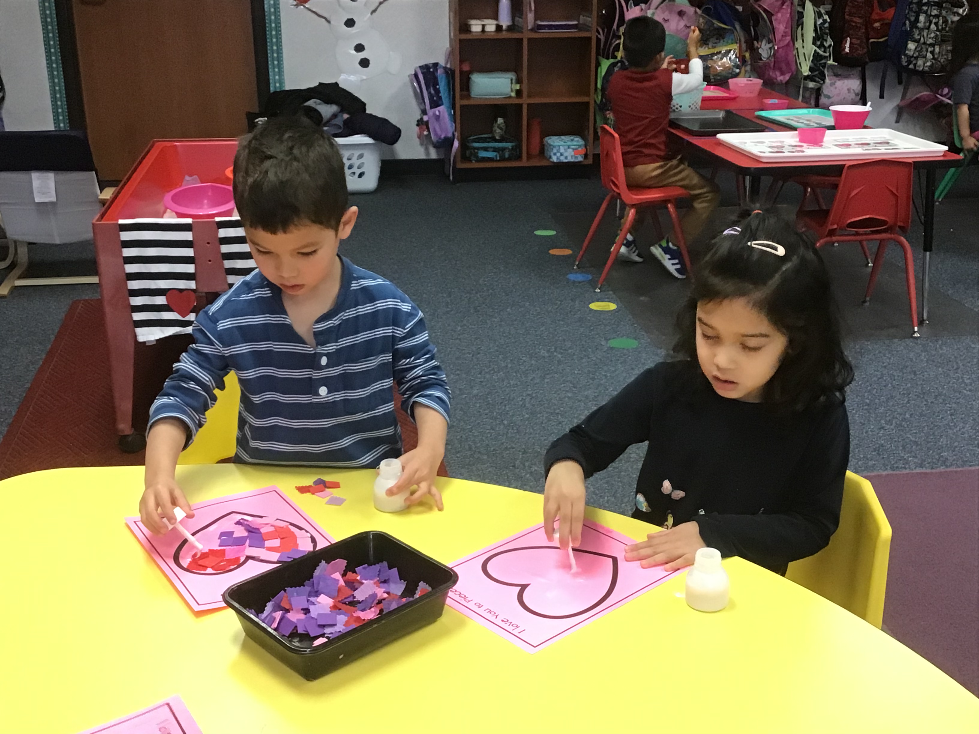 kids playing in centers