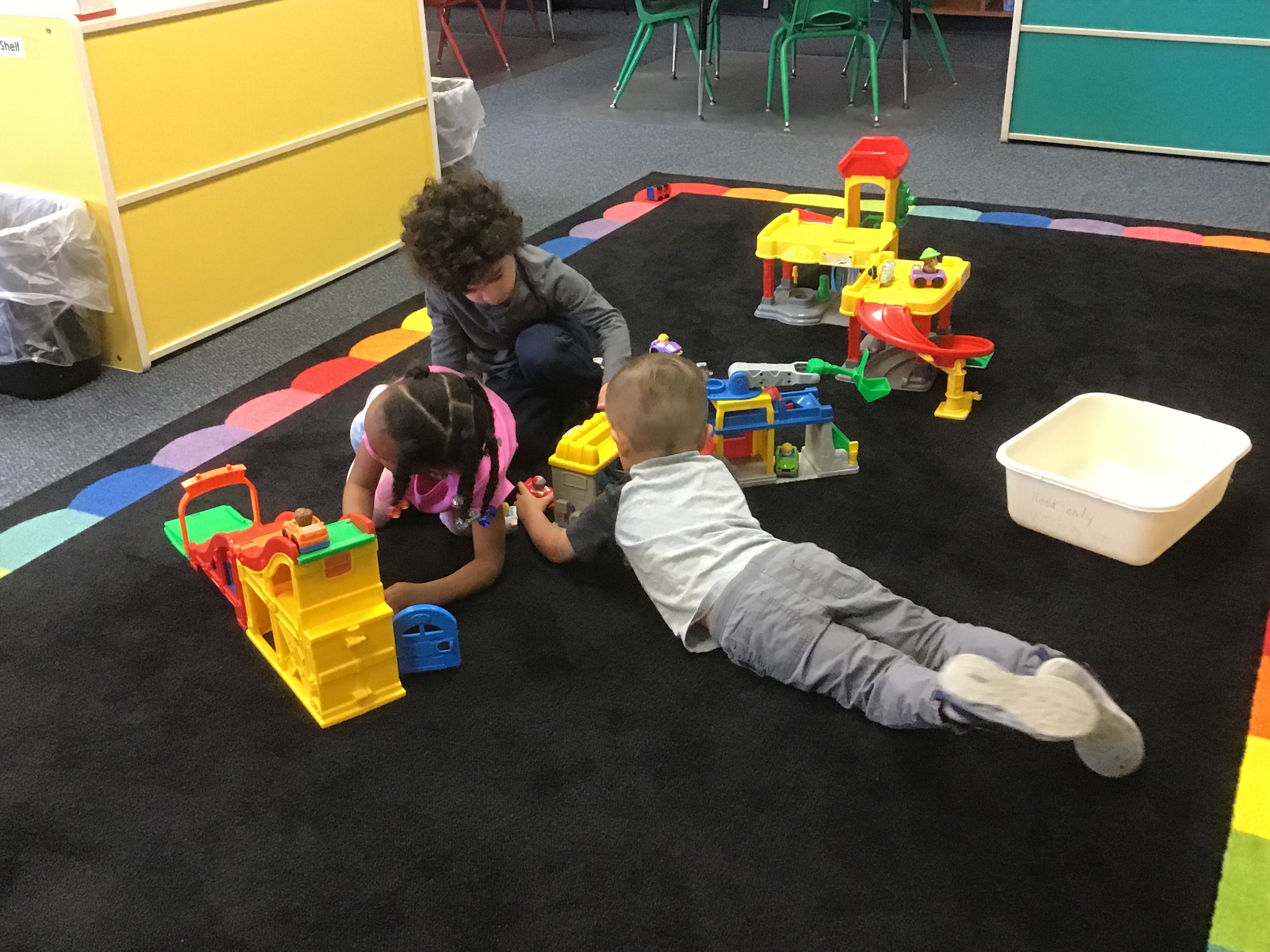 kids playing in centers