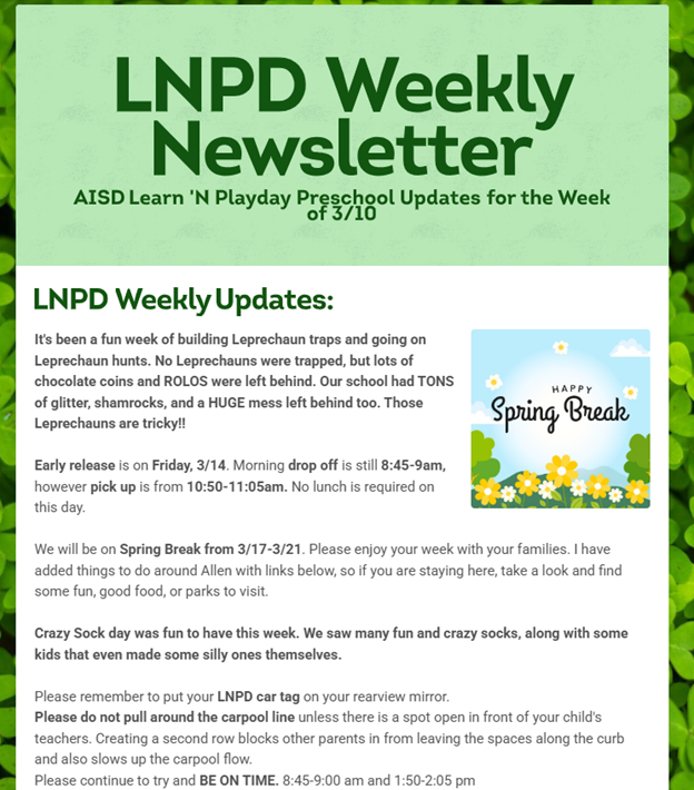 LNPD Newsletter 3-10-2025