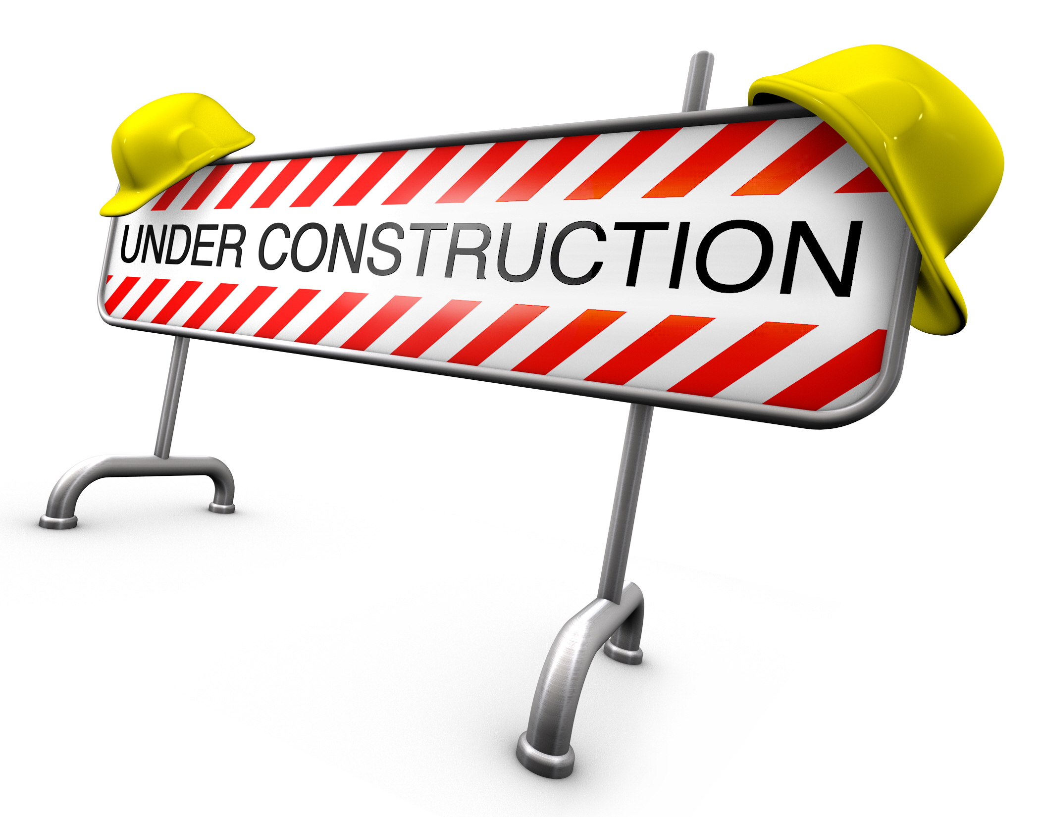 under construction sign with hardhat